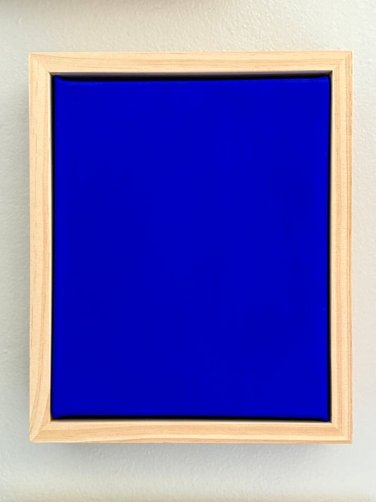 Blue Portal Framed Painting Ultra Matte Klein Blue On Stretched Cotton Canvas