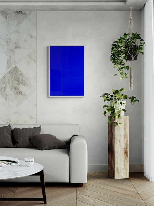 Blue Portal Painting Digital Print, Ultra Matte Klein Blue Printed On Museum-Quality Matte Paper Poster